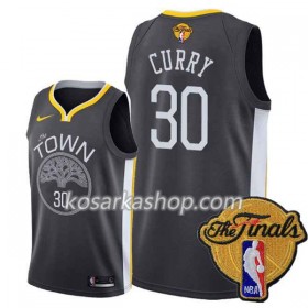 Dres Golden State Warriors Stephen Curry 30 Black Town 2018 NBA Finals Patch Nike Swingman